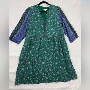 J. Jill Green and Blue Patterned Dress minor detail see pictures